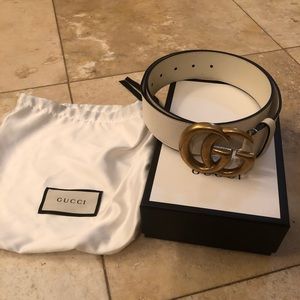 Authentic Gucci Leather belt - Double G buckle